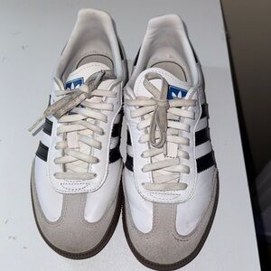 Adidas Classic Samba White and Black Trainers Kids